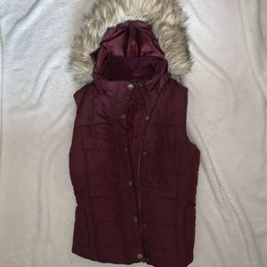 Prince and Fox Vest with fur Lined Hood